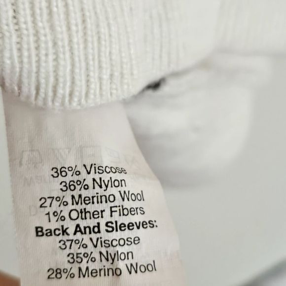 J Crew Window Pane Merino Wool Sweater Womens Size S 3/4 Sleeve White Black - Picture 4 of 5